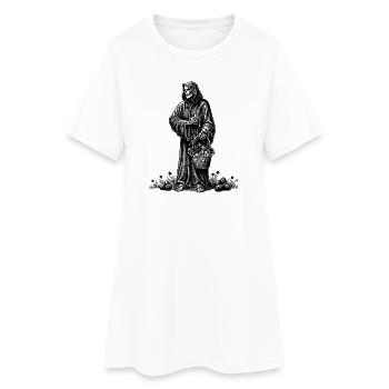 Panier de Pâques de la Figure de la Mort, Œufs cachés, herbe - Robe T-shirt Femme - blanc - Devant