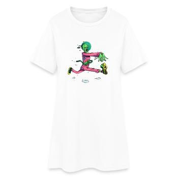 Zombie Runner néon pop - Robe T-shirt Femme - blanc - Devant