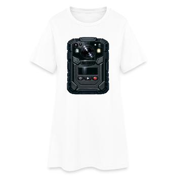Robuste Action Cam-Illustration - Frauen T-Shirt-Kleid - Weiß - Vorne