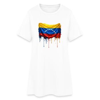 Venezuela Drop Flag - Women’s T-Shirt Dress - white - Front