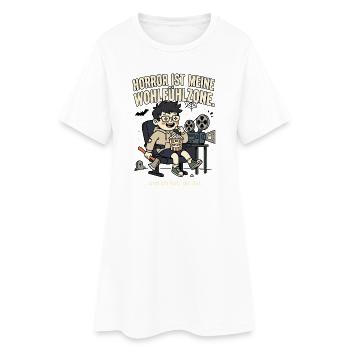 Horror ist meine Wohlfühlzone - Frauen T-Shirt-Kleid - Weiß - Vorne