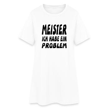 Meister - Frauen T-Shirt-Kleid - Weiß - Vorne