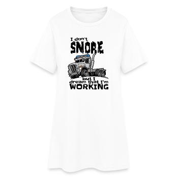 1477_i_dont_snore-TRUCK - Robe T-shirt Femme - blanc - Devant