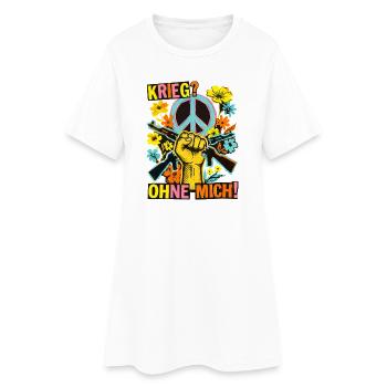 Peace Stop Den_Krieg - Frauen T-Shirt-Kleid - Weiß - Vorne