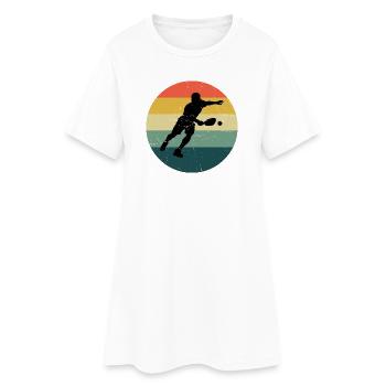 Motif joueur de pickleball autour d’un athlète de pickleball - Robe T-shirt Femme - blanc - Devant