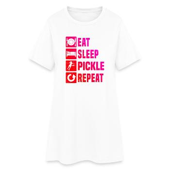 Idée de cadeau pour joueur de pickleball pour la fête des mères - Robe T-shirt Femme - blanc - Devant