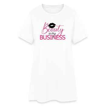 Beauty is My Business Maquilleuse MUA Salon - Robe T-shirt Femme - blanc - Devant