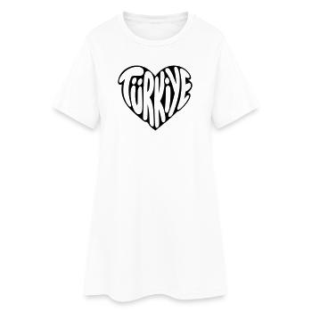 Conception de la police en forme de cœur en Türkiye, Turquie - Robe T-shirt Femme - blanc - Devant