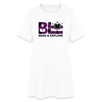 Lire Explorer la typographie du livre - Robe T-shirt Femme - blanc - Devant
