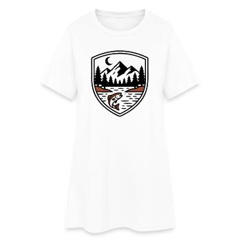 Logo du Bouclier des Poissons de la Forêt des Montagnes - Robe T-shirt Femme - blanc - Devant