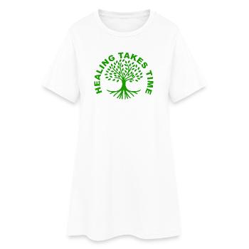 La guérison prend du temps Maillot de sensibilisation à la santé mentale - Robe T-shirt Femme - blanc - Devant