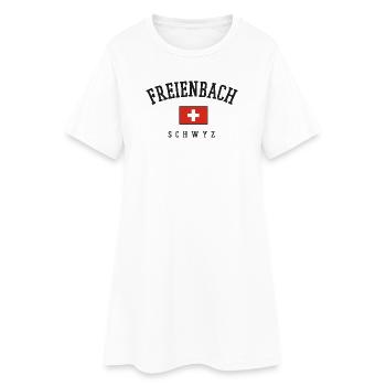 Freienbach Schwyz Schweizer Flagge - Frauen T-Shirt-Kleid - Weiß - Vorne