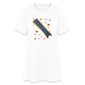 Father of the Year Badge - Women’s T-Shirt Dress - white - Front