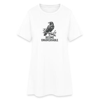 Devenir un corbeau drôle ingérable - Robe T-shirt Femme - blanc - Devant