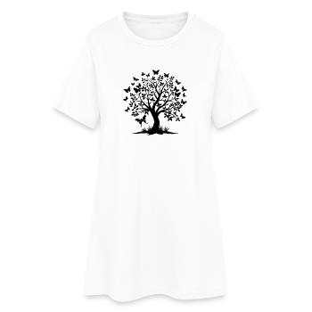Magnifique Arbre Papillon - Robe T-shirt Femme - blanc - Devant