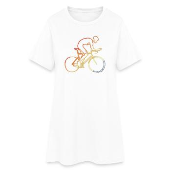 Cyclistes vintage - Robe T-shirt Femme - blanc - Devant