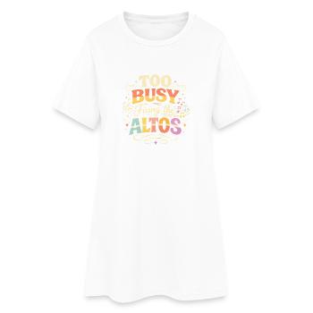 Sauvegarder les voix alto | Chef de chœur, professeur de musique - Robe T-shirt Femme - blanc - Devant