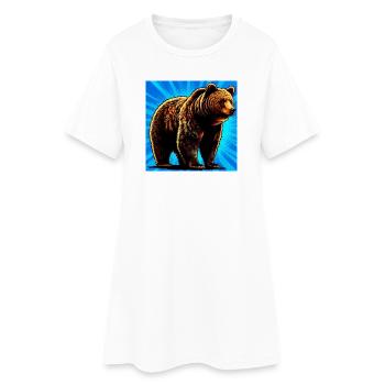 bear - Women’s T-Shirt Dress - white - Front