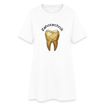 Shirt Zahntechnik Polyzahn - Frauen T-Shirt-Kleid - Weiß - Vorne