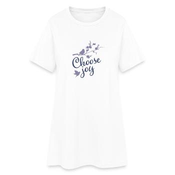 Choisissez Joy Floral Bird Inspirational - Robe T-shirt Femme - blanc - Devant