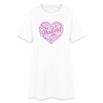 Vacances du cœur en Thaïlande - Robe T-shirt Femme - blanc - Devant