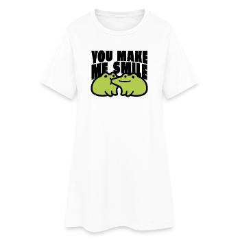Tu me fais sourire en disant - Robe T-shirt Femme - blanc - Devant