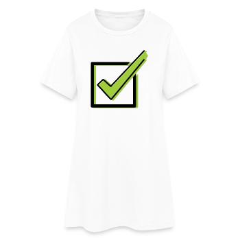 Tick Checklist Box Comic - Women’s T-Shirt Dress - white - Front