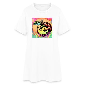 Gecko - Robe T-shirt Femme - blanc - Devant