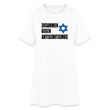 zusammen gegen antisemitism - Frauen T-Shirt-Kleid - Weiß - Vorne