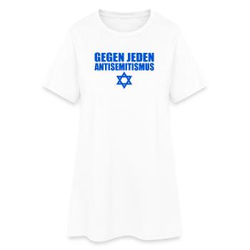 Gegen jeden Antisemitismus - Frauen T-Shirt-Kleid - Weiß - Vorne