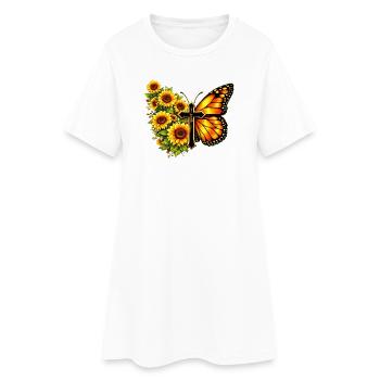 Positivité chrétienne du tournesol Religion de Dieu - Robe T-shirt Femme - blanc - Devant