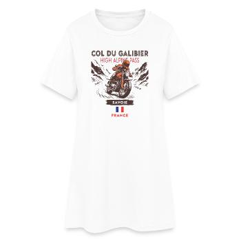Col du Galibier -France -High Alpine Pass  - Robe T-shirt Femme - blanc - Devant
