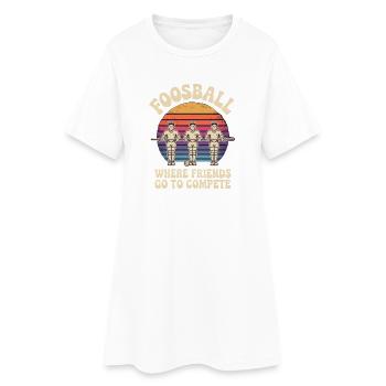 Table Soccer Evolution Funny Foosball Foosball - Women’s T-Shirt Dress - white - Front