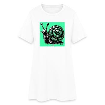 Escargot - Robe T-shirt Femme - blanc - Devant