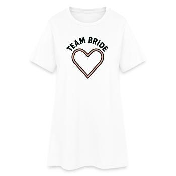 Team Mariée Cœur Rose EVJF Mariage - Robe T-shirt Femme - blanc - Devant