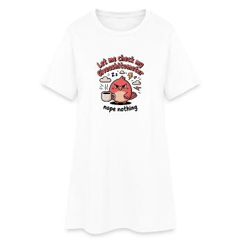 Laisse-moi vérifier mon appareil de récupération non rien - Robe T-shirt Femme - blanc - Devant