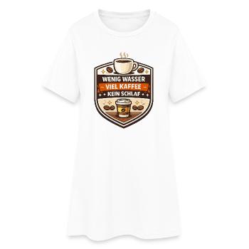 Viel Kaffee, Kein Schlaf - Frauen T-Shirt-Kleid - Weiß - Vorne