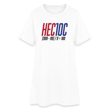 Hectoc Kopfrechenspiel, Mathe - Frauen T-Shirt-Kleid - Weiß - Vorne
