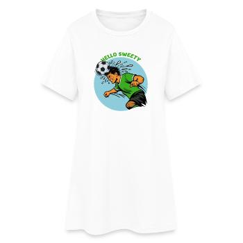 Héros du football de la caricature Header - Robe T-shirt Femme - blanc - Devant