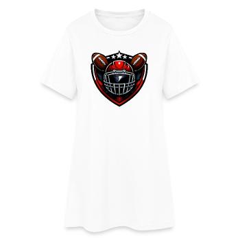 Kicker Shield Football Helm - Frauen T-Shirt-Kleid - Weiß - Vorne