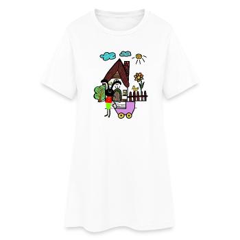 Maman Lapins Bébé Lapin Enfants - Robe T-shirt Femme - blanc - Devant