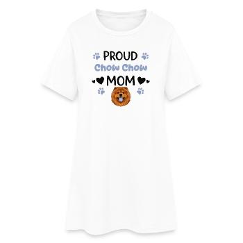 Fière Mère Chow, Chow-chow - Robe T-shirt Femme - blanc - Devant