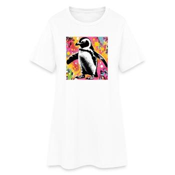 penguin - Women’s T-Shirt Dress - white - Front