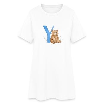 Y avec Ours – Aquarelles - Robe T-shirt Femme - blanc - Devant