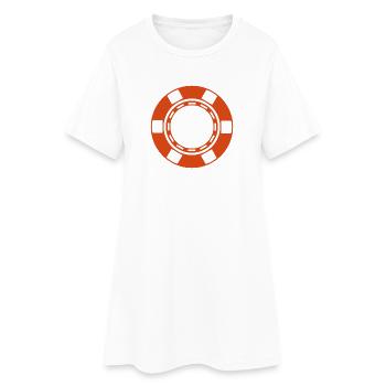 Pièce de casino - Robe T-shirt Femme - blanc - Devant