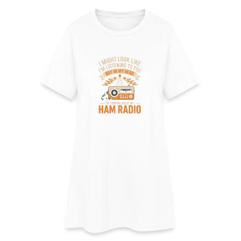 Amateurfunk Tagträume Tee - Frauen T-Shirt-Kleid - Weiß - Vorne