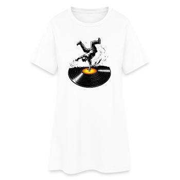 Hip Hop Breakdance Vinyl Design de rue - Robe T-shirt Femme - blanc - Devant