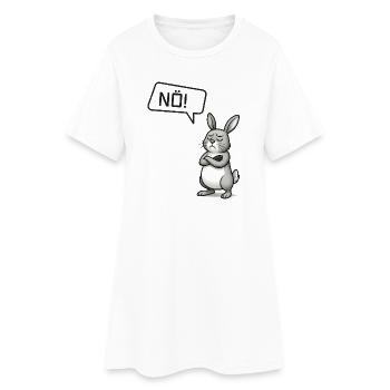 Sturer Hase sagt NÖ! – Witziges Statement - Frauen T-Shirt-Kleid - Weiß - Vorne