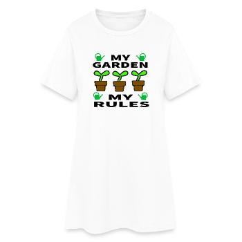Jardin - Robe T-shirt Femme - blanc - Devant