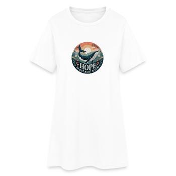 Hope/ Timmy der Wal in der Ostsee - Frauen T-Shirt-Kleid - Weiß - Vorne
